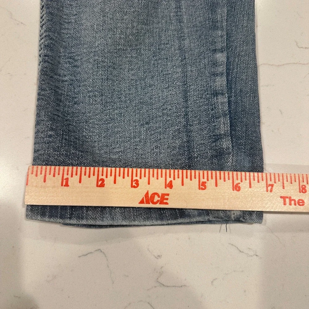 Bongo Womens Distressed Denim Capri Pants Medium Wash Blue Low Rise Size 13